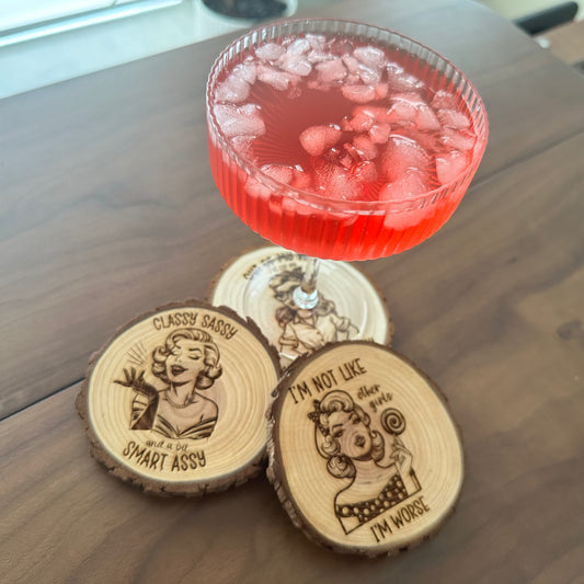 Set of 4 Assorted Design Coasters